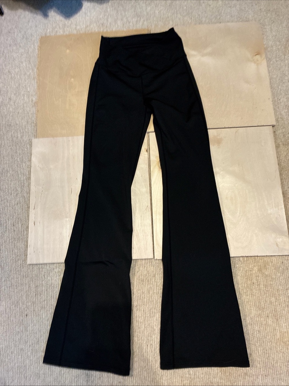 High-Rise Black Flared Pants